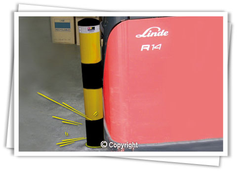 Shock absorbing bollards
